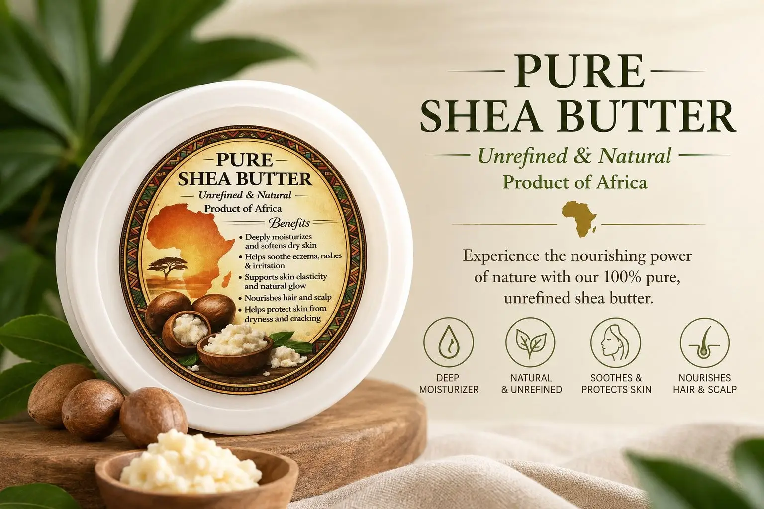 Pure Shea Butter – Unrefined & Natural