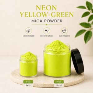 Neon Yellow-Green Mica Powder $4