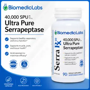 Serrapeptase 40,000 SPU – Ultra Pure Formula