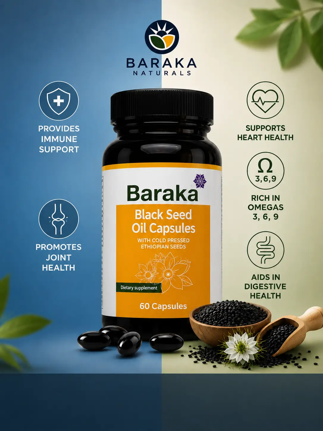 Baraka Black Seed Oil Capsules - Image 2