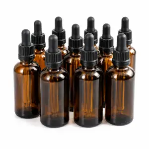 2 oz Amber Glass Dropper Bottle (12-Pack)