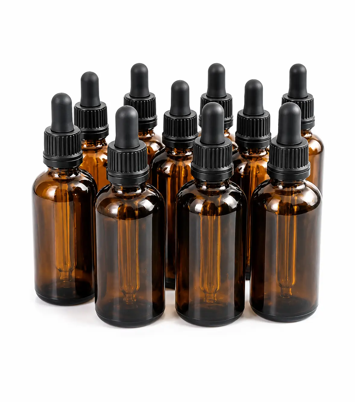 2 oz Amber Glass Dropper Bottle (12-Pack)